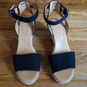 J. Crew black wedges